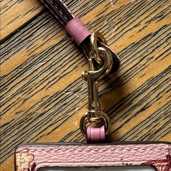 Coach Pink Butterfly Key Card Holder - Picture 5 of 5